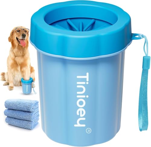 Dog Paw Cleaner Cup, Medium Dog Paw Washer with Silicone Brush