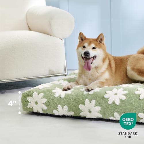 Cute Aesthetic Dog Bed for Crate,Jacquard Thick Pet Pillow 35x22 - view 2