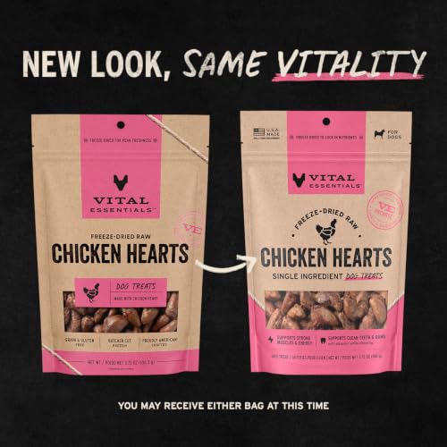 Freeze Dried Raw Chicken Hearts Dog Treats, 3.75 oz Bag - view 3