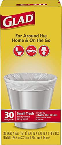 Garbage Small, White, 4 gallons, 30 Count (Pack of 2) - view 4