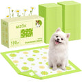 Puppy Pads with Adhesive Tabs Green Daisy Prints Small 22x22in 100Ct