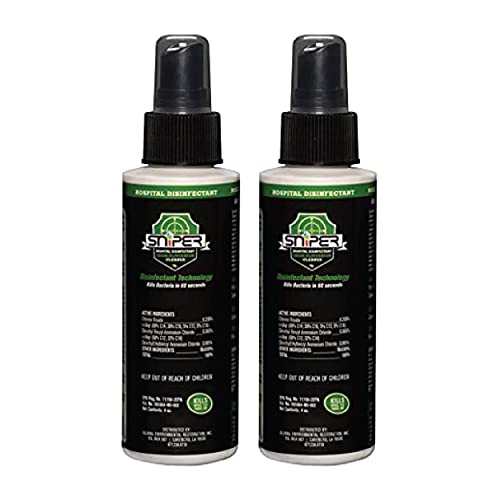 Hospital Disinfectant, Odor Eliminator & All-Purpose Cleaner, 4 Ounce Spray, 2-Pack