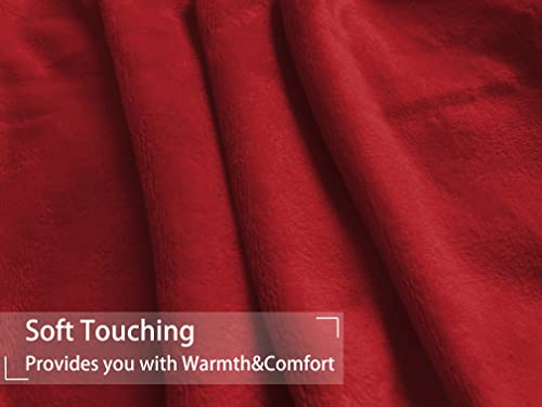 Soft Puppy Flannel Fleece Blanket for Pet Dog Cat, Plush Microfiber, Cozy and Lightweight, Red, Pet, 19 x 27 inch (50 x 70 cm) - view 2