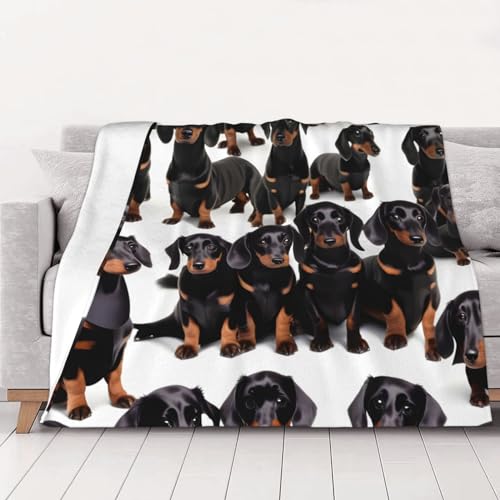 Dachshund Weiner Pet Dogluxury Bed Blanket,Fuzzy Soft Flannel Blanket, Microfiber (40x30 Inches),Thick and Warm