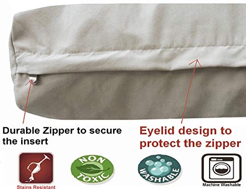 Orthopedic Memory Foam Dog Bed with Suede Khaki Cover, Waterproof Liner and Extra Pet Bed Case, Fit Large 42"X28" Crate - view 5