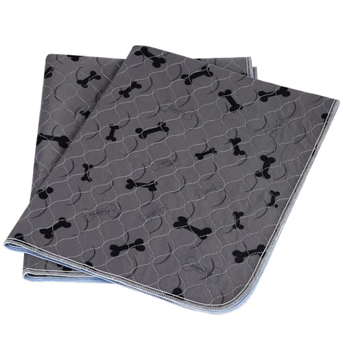 Washable Dog Pee Pads with Free Grooming Gloves,Non Slip Dog Mats with Great Urine Absorption,Reusable Puppy Pee Pads for Whelping,Potty,Training,Playpen