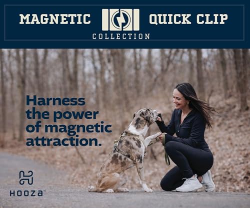 Quick Clip Dog Harness & Flat Leash Set, Blue Small – Magnetic Buckle, Reflective, Control - view 2