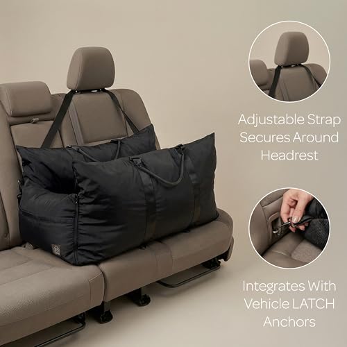 Marco Travel Pet Bed (Black, Double Seater 20.5" x 35.5") - Washable Cover - view 5