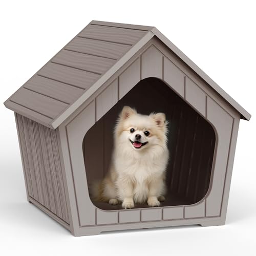Small Dog House Outdoor Indoor, Grey
