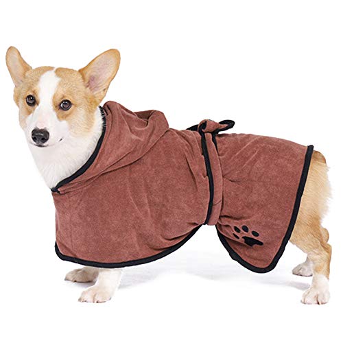 Dog Bathrobe,Soft Pet Bath Towels,Dog Blanket,Quick Drying Microfiber Bathrobe Hooded for Dog Cat Pet,Puppy Bath Towel, Absorption Bath Towels,Machine Washable