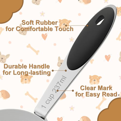 1PCS 1/2 Cup Dog Cat Food Scoop, Stainless Steel Scooper for Feeding Pet - view 4