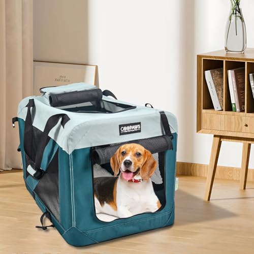 3 Door Soft Dog Crates Kennel, Collapsible Travel Pet Carrier - view 6
