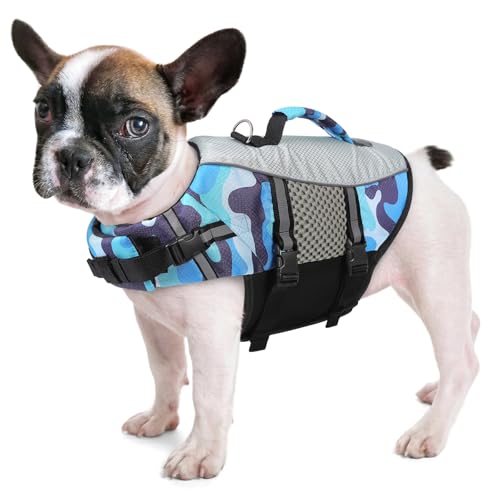 Camouflage Dog Life Vest for Swimming Dog Life Jacket with Handle