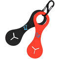 2 Pieces Dog Poop Bag Holder for Leash Waste Bag Carrier Dog Poop Bag Dispenser for Walking Running Bicycle Accessory (Black + Red)