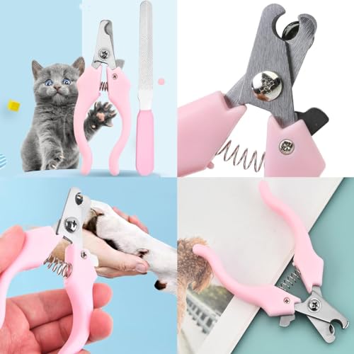 8PCS Dog Bath Supplies Set，Dog Washing Gloves，Shampoo Brush, Shedding Slicker Brush，Complete Pet Grooming Kit for Dog&Cat and Small Animal Grooming(8PCS-Bath-Pink) - view 6