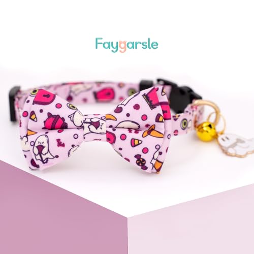 2 Pack Breakaway Halloween Cat Collar Ghosts Pattern with Bell - view 5