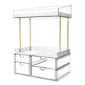 4-Tier Clear Makeup Organizer Bathroom Storage