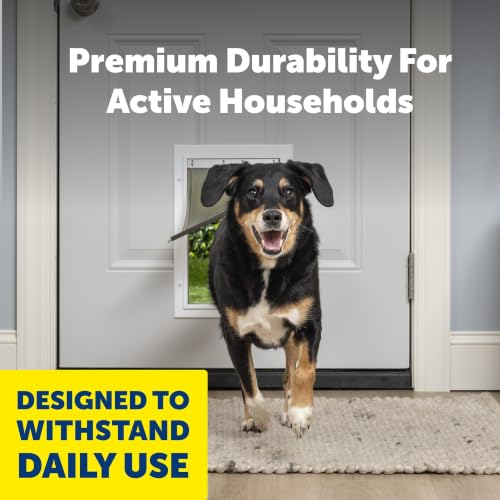 Freedom Aluminum Pet Door, Vinyl Flap, Up to 220 lb, X-Large, White - view 2