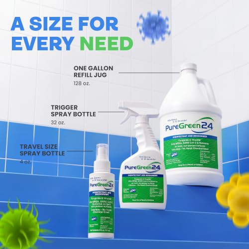 PureGreen24 Disinfectant Spray - Kills COVID-19 Norovirus RSV - 4-32oz - view 6