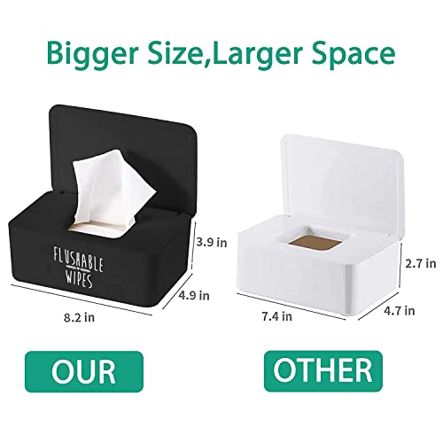 Flushable Baby Wipes Dispenser for Bathroom,8.2"L x 4.9"W x 3.9"H - view 2