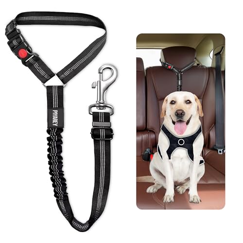 Dog Seat Belts for Cars UK Headrest Dog Car Seat Belt Adjustable Dog Car Harness Pet Dogs Safety Seatbelt Anti Shock Elastic Puppy Restraint Strong Leash Leads for Dogs Pets Safety