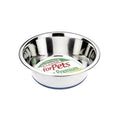Pet Products Non-Slip Stainless Steel Dish (1600 ml - 215 mm, 8.5 inch Diameter Dog Bowl), Clear