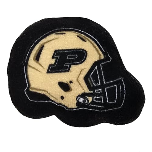 BEST PLUSH CAT TOY NCAA PURDUE BOILERMAKERS Complete Set of 3 piece Cat Toys filled with Fresh Catnip. Includes: 1 Helmet Cat Toy, 1 Football Cat Toy with Feathers & 1 Beer Bottle. Beautiful Team LOGO - view 2