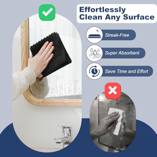 2 Roll Reusable Paper Towels,100 Sheets Tear Away Microfiber Cleaning Cloth, Lint Free Cleaning Rags for Kitchen, Dishcloth,Household Cleaning Supplies - view 4