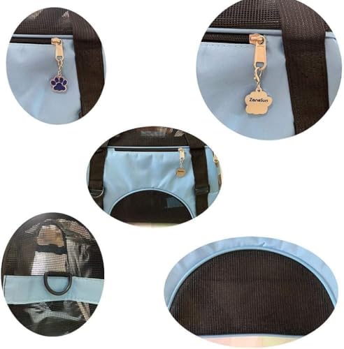 Cat Carrier,Soft-Sided Pet Travel Carrier for Cats,Dogs Puppy Comfort Portable Foldable Pet Bag Airline Approved (Small Blue) - view 5