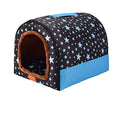 2 In 1 Portable Igloo Dog House,Removable Washable Dog Bed with Roof, Large Warm Foldable Non-Slip Cozy Dog Bed Cave,Pet Sofa Bed Sleeping Nest,Style-C,L