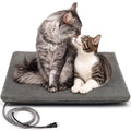 Outdoor Pet Heating Pad for Cat Dog, Heated Mat with Waterproof Cover and Automatic Temperature Control, Suitable for Cat Houses, Dog Houses, Small Beds, Porches, 20'' x 16'',Gray