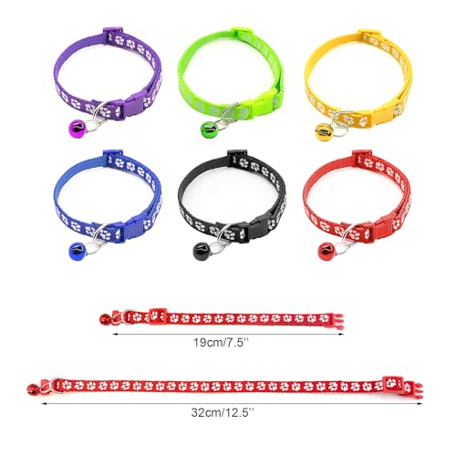 6 PCS Puppy Collars with Bell, for Small Dog Cats, 19-32 cm - view 2