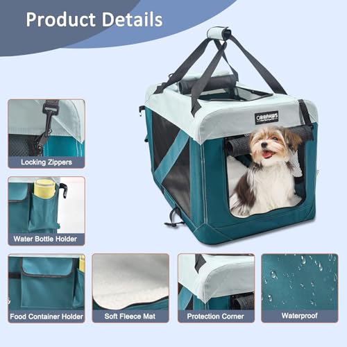 3 Door Soft Dog Crates Kennel, Collapsible Travel Pet Carrier - view 4