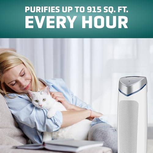 Air Purifier with Genuine HEPA 13 Pet Pure Filter, Removes 99.97% of Pollutants, Covers Large Rooms up to 915 Sq. ft. in 1 Hour, UV-C Light Helps Reduce Germs, 28", White, AC5250WPT - view 2