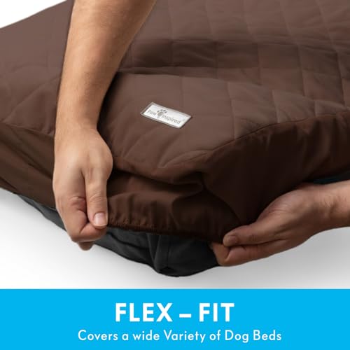 Waterproof Fitted Dog Bed Cover, Dark Brown, 30x20x5 Inch - view 5