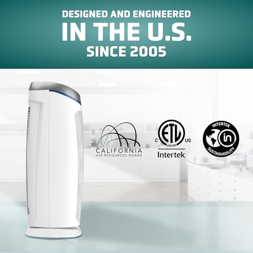 Air Purifier with Genuine HEPA 13 Pet Pure Filter, Removes 99.97% of Pollutants, Covers Large Rooms up to 915 Sq. ft. in 1 Hour, UV-C Light Helps Reduce Germs, 28", White, AC5250WPT - view 4