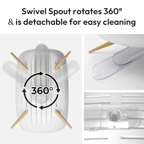 Self-Draining Dish Drying Rack, White - Wide - view 4