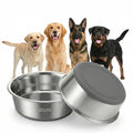 Non-Slip Stainless Steel Dog Bowls, 95 oz / 11.7 Cup, 2 Pack