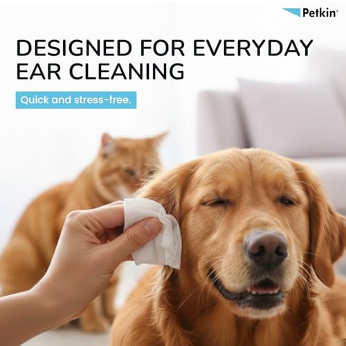 Jumbo Pet Ear Wipes, 80 Extra Moist Wipes - Soothing & Deodorizing Pet Ear Cleaner to Remove Dirt, Odor, & Wax - Safe, Convenient, & Easy to Use Pet Wipes for Dogs, Cats, Puppies & Kittens - view 3