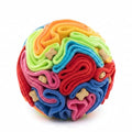 Snuffle Ball for Dogs - Soft Polar Fleece Interactive Puzzle Toy for Mental Stimulation & Boredom - Safe, Plastic-Free Foraging Game & Slow Feeder to Keep Pets Busy Indoors