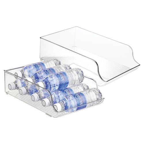 Plastic Water Bottle Organizer, Clear, 2-Pack