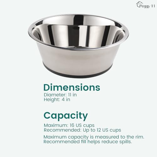 Deep Stainless Steel Dog Bowl, 16 US Cup, Single - view 5