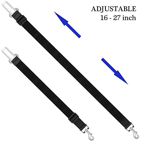Dog Seat Belt,4 Piece Set Dog Car Adjustable Seatbelts for Vehicle Nylon Pet Safety Heavy Duty & Elastic Car Harness for Dogs - view 5