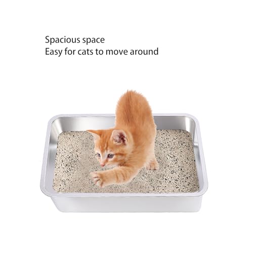 Enclosed Stainless Steel Cat Litter Box Large - view 4