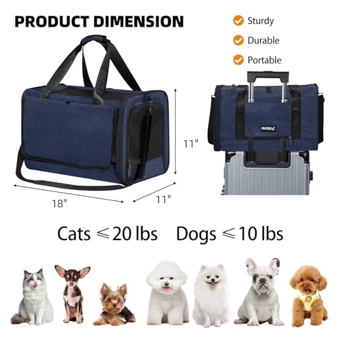 Cat Carrier for Travel, Soft-Sided, Top Loading, Privacy Curtain, to 20 lbs - view 2