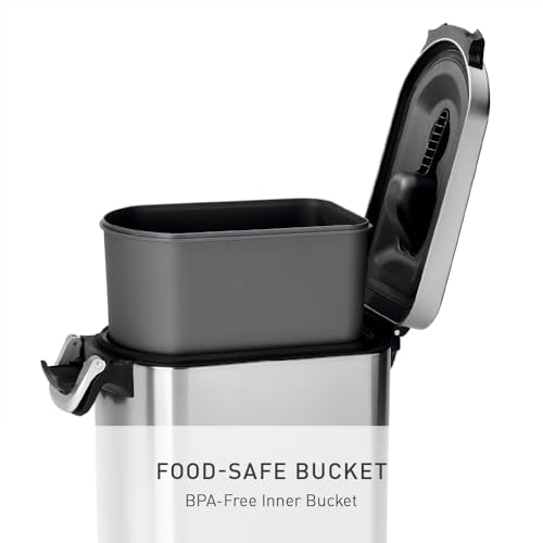 35 Liter, 40 lb / 18.1 kg X-Large Pet Food Storage Container for Dog Food, Cat Food, and Bird Feed, Brushed Stainless Steel - view 6