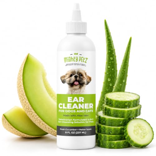 Dog Ear Cleaner – Pet Ear Wash to Support Itchy, Infection Prone Ears, Yeast and Wax. Advanced & Gentle Otic Cleaning Solution. Ear Drops for Dogs and Cats - 8 oz