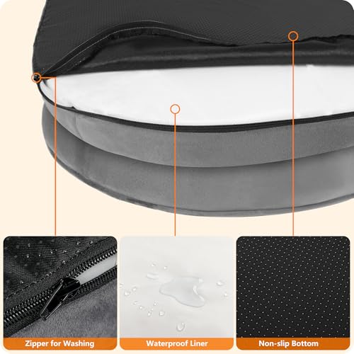 Orthopedic Waterproof Medium Dog Bed Sofa, Gel Memory Foam, 36" - view 6