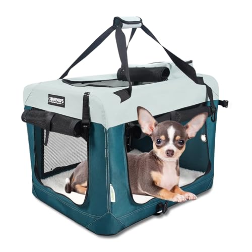 3 Door Soft Dog Crates Kennel, Collapsible Travel Pet Carrier