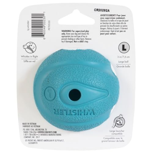 Chuckit! The Whistler Ball Dog Toy, Large 3 Inch, for Dogs 60-100 Pounds - view 2